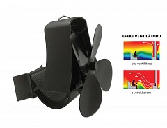 Ventilátor krbový na kouřovod čtyřlopatkový  "AKČNÍ CENA BEZ SLEVY"