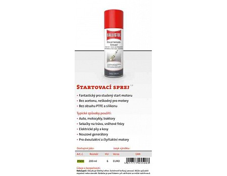 Startovací sprej 200ml, BALLISTOL 25500